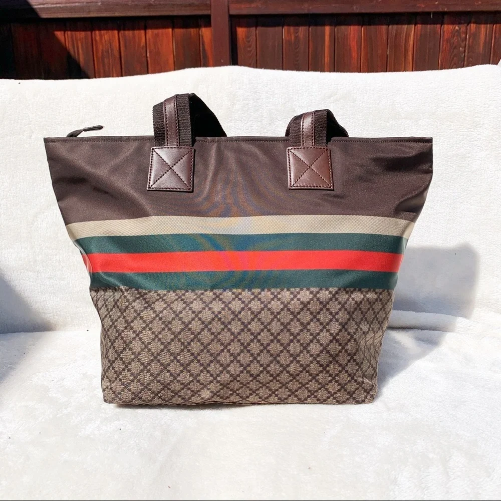 NWT Authentic Gucci Men’s Printed Nylon Tote